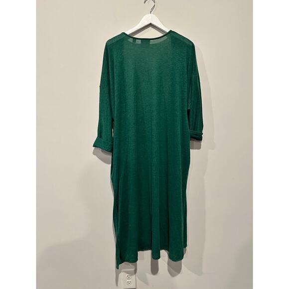 New York & Company Green Long lightweight workwear open front cardigan Size S/M - Picture 5 of 9